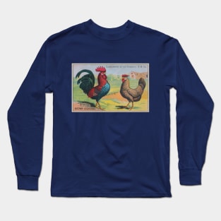 Leghorn Chickens Trade Card Long Sleeve T-Shirt